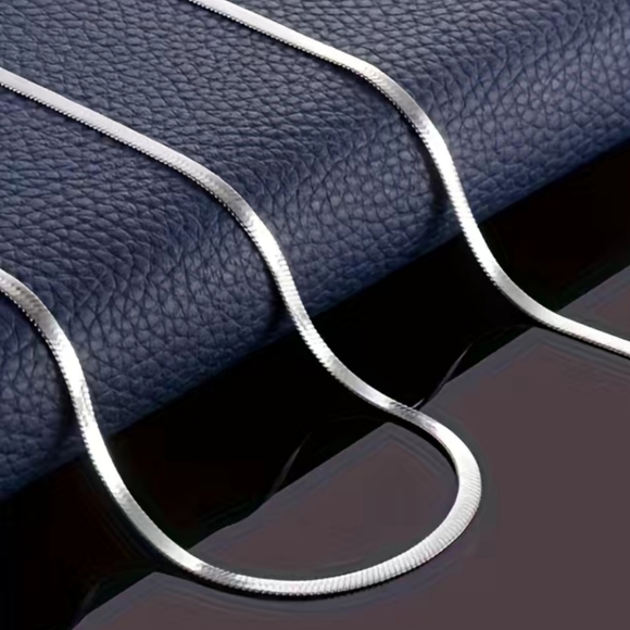 Titanium Steel never fade flat snake Chain!   18"-24" - Picture 3 of 7